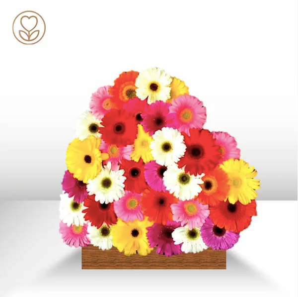 Corazón de Gerberas